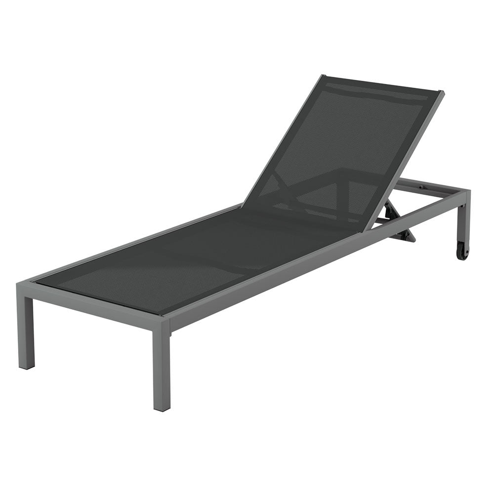 Gardeon Sun Lounge Outdoor Lounger Aluminium Folding Beach Chair Wheels Patio - Outdoorium