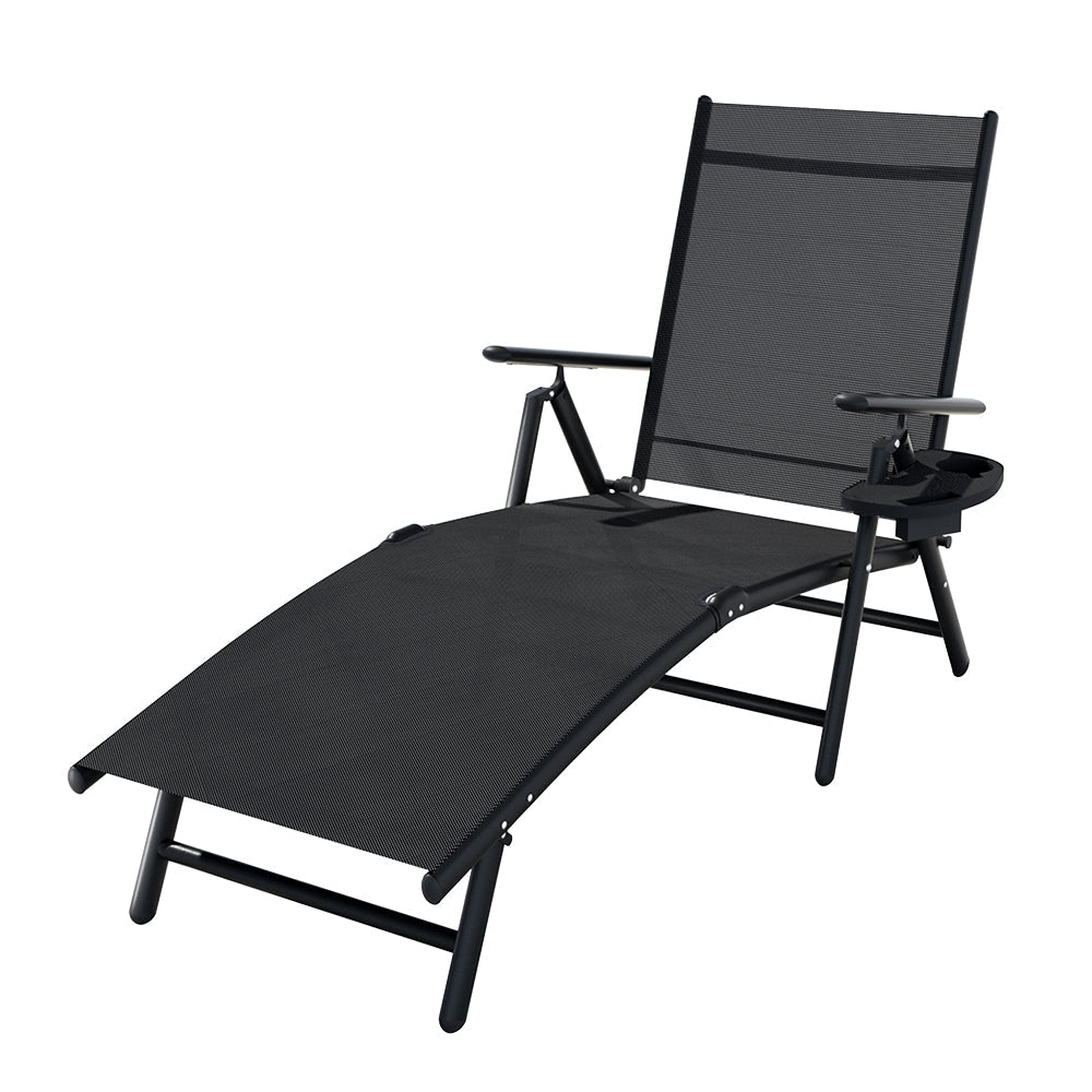 Gardeon Sun Lounge Outdoor Lounger Recliner Chair Foldable Patio Furniture - Outdoorium