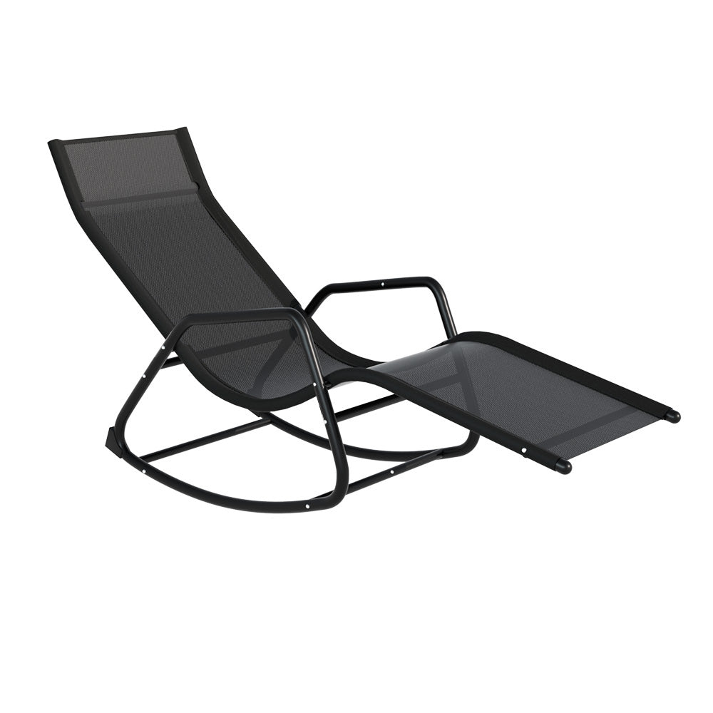Gardeon Sun Lounge Rocking Chair Outdoor Lounger Patio Furniture Pool Garden - Outdoorium