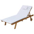 Gardeon Sun Lounge Wooden Lounger Outdoor Furniture Day Bed Wheels Patio White - Outdoorium