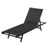 Gardeon Sun Lounge Outdoor Lounger Steel Beach Chair Patio Furniture Black - Outdoorium
