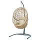 Gardeon Outdoor Egg Swing Chair Wicker Rattan Furniture Pod Stand Cushion Yellow | Outdoorium