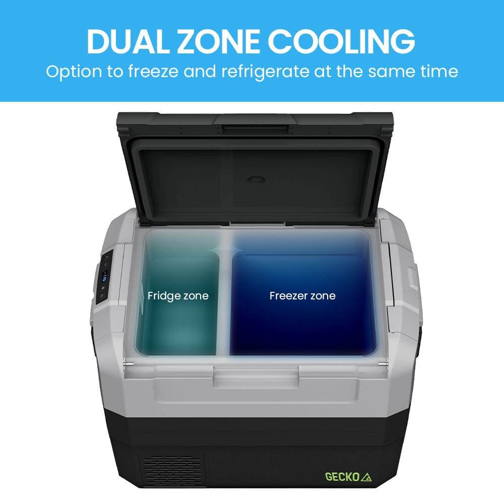 Gecko 55L Portable Fridge Freezer 12V/24V/240V Outdoorium