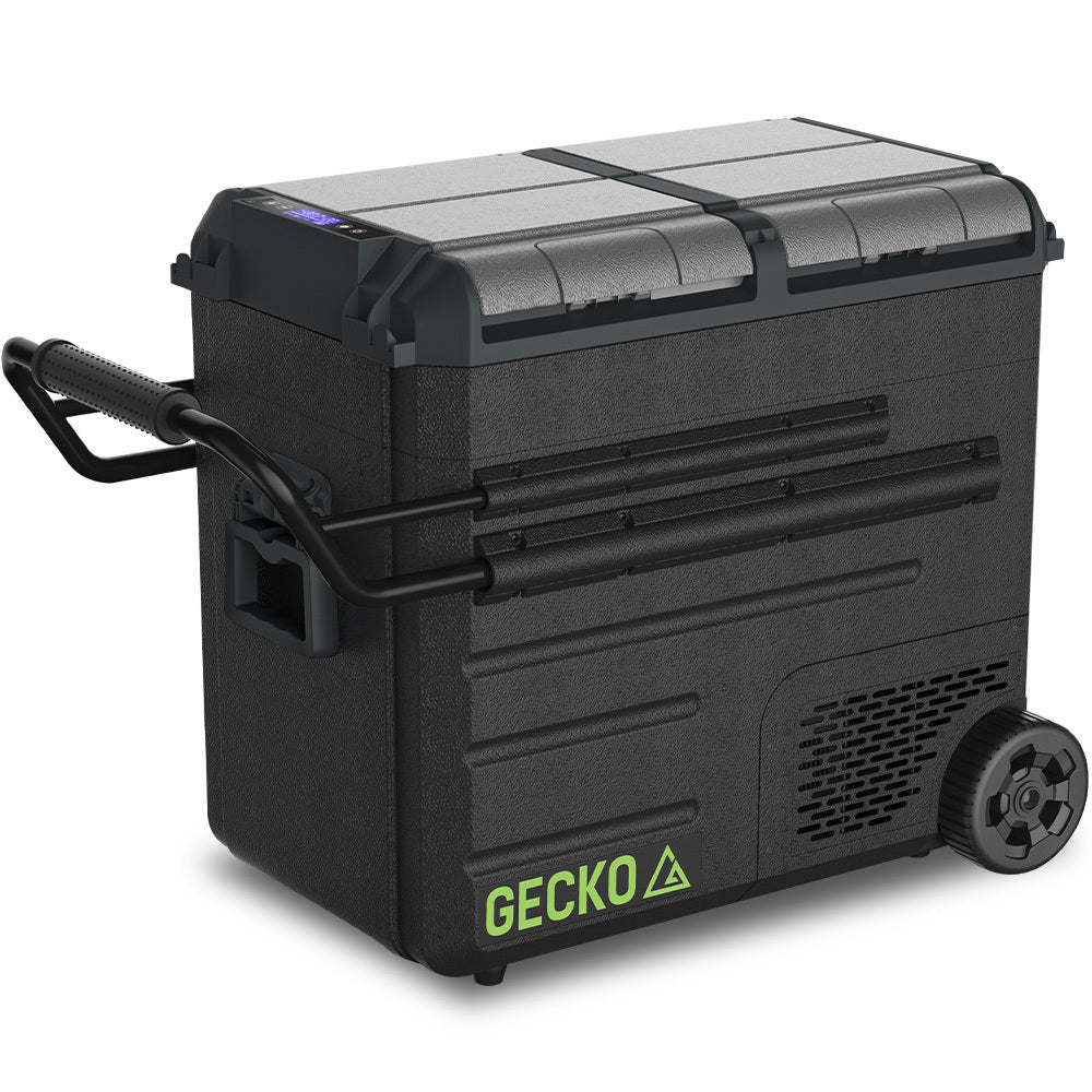 Gecko 65L Dual Zone Portable Fridge Freezer with Lithium Battery - Ideal for Camping, Car, &amp; Outdoor Adventures - Outdoorium