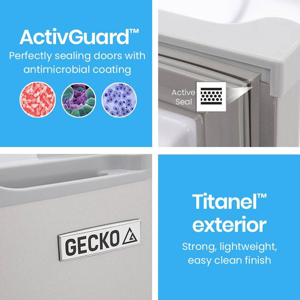 GECKO 70L Portable Fridge Freezer for Car Camping Caravans Fridges Refrigerator Cooler 12V/24V/240V - Outdoorium