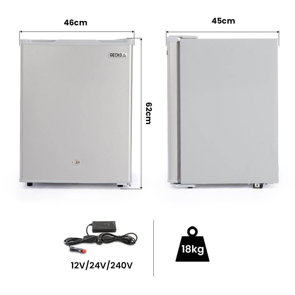 GECKO 70L Portable Fridge Freezer for Car Camping Caravans Fridges Refrigerator Cooler 12V/24V/240V - Outdoorium