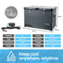 GECKO 92L Dual Zone Portable Fridge / Freezer, SECOP German Brand Compressor, for Camping, Car, Caravan - Outdoorium