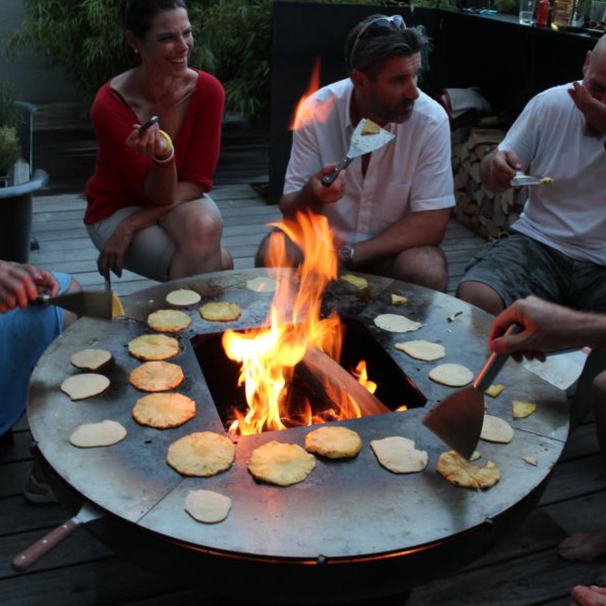 Goanna Fire Pit 100cm & Ringgrill BBQ - Outdoorium