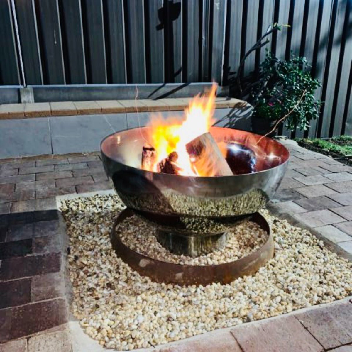 Goblet Stainless Steel Fire Pit - Outdoorium
