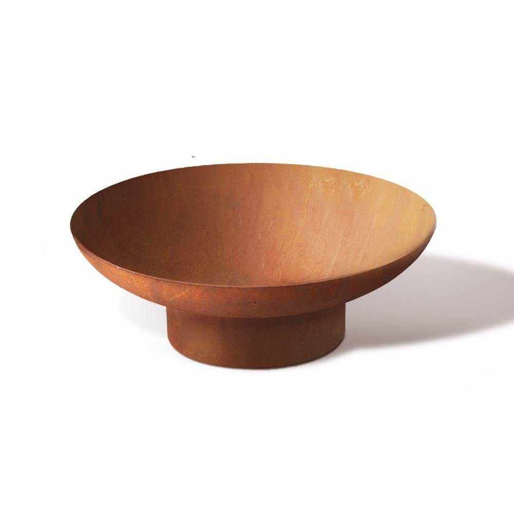 Grillz Fire Pit Charcoal Vintage Campfire Burner Rust Outdoor Steel Bowl 70CM - Outdoorium