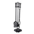 Grillz Fireplace Tool Set Fire Place Tools Poker Brush Shovel Stand Tongs - Outdoorium