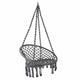Gardeon Hammock Chair Outdoor Hanging Macrame Cotton Indoor Grey | Home & Garden > Hammocks