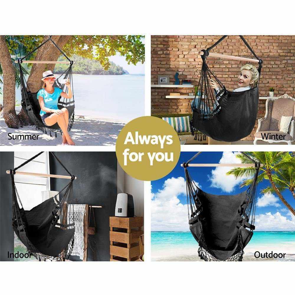 Hammock Swing Chair - Grey - Outdoorium