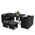 Horrocks 8 Seater Outdoor Dining Set-Black - Outdoorium