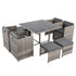 Horrocks 8 Seater Outdoor Dining Set-Grey - Outdoorium