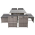 Horrocks 8 Seater Outdoor Dining Set-Grey - Outdoorium