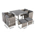 Horrocks 8 Seater Outdoor Dining Set-Grey - Outdoorium