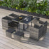 Horrocks 8 Seater Outdoor Dining Set-Grey - Outdoorium