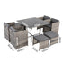 Horrocks 8 Seater Outdoor Dining Set-Grey - Outdoorium