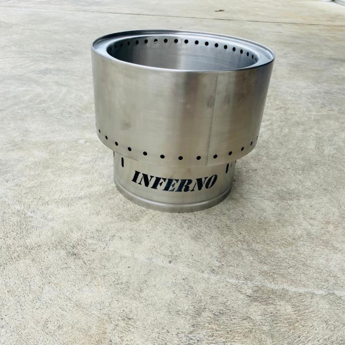 Inferno Smokeless Stainless Steel Fire Pit & Grill - Medium - Outdoorium