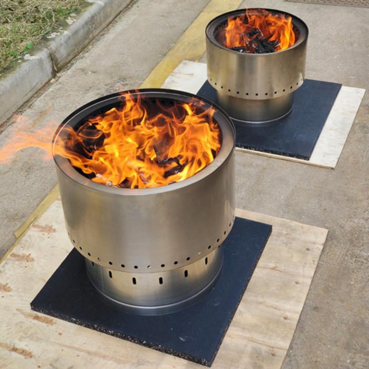 Inferno Smokeless Stainless Steel Fire Pit & Grill - Small - Outdoorium