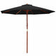 Instahut 2.7m Outdoor Umbrella Pole Umbrellas Beach Garden Sun Stand Patio Black | Outdoorium