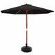 Instahut 2.7m Outdoor Umbrella w/Base Pole Umbrellas Garden Sun Stand Deck Black | Outdoorium