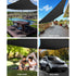 Instahut Shade Sail 5x7m Rectangle 280GSM 98% Black Shade Cloth | Outdoorium