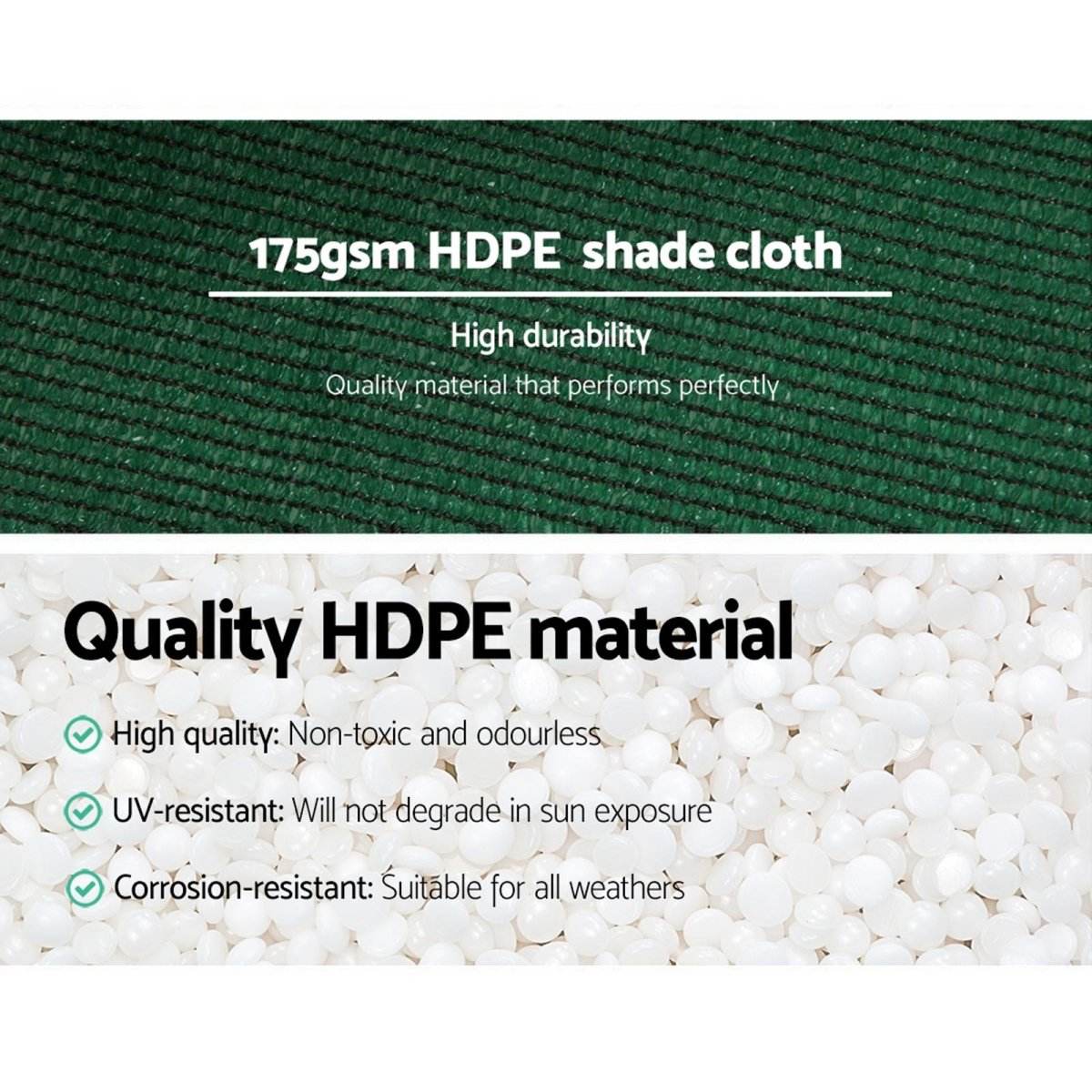 Instahut 70% Shade Cloth 3.66x30m Shadecloth Sail Heavy Duty Green - Outdoorium