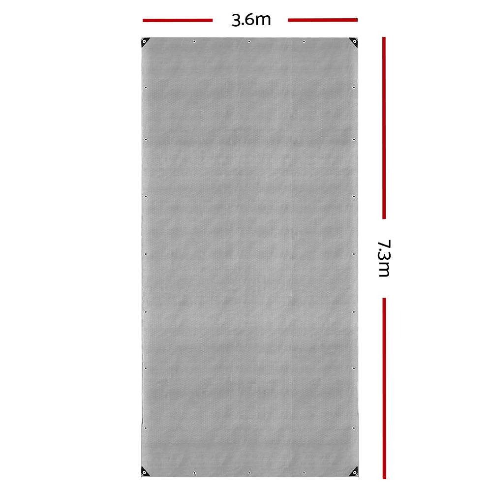 Instahut Tarp Tarpaulin 3.6x7.3m Canvas Camping Heavy Duty Sun Cover - Outdoorium
