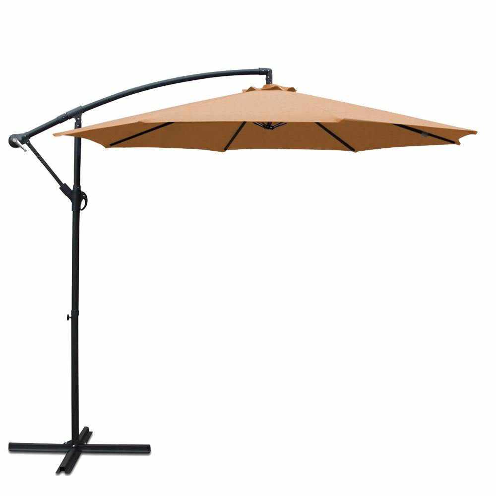 Instahut 3M Cantilevered Outdoor Umbrella - Beige - Outdoorium