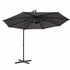 Instahut Outdoor Umbrella 3M Cantilever Beach Garden Patio Charcoal - Outdoorium