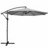 Instahut Outdoor Umbrella 3M Cantilever Beach Garden Grey - Outdoorium