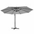 Instahut Outdoor Umbrella 3M Cantilever Beach Garden Grey - Outdoorium