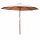 Instahut 3m Outdoor Umbrella Pole Umbrellas Beach Garden Sun Stand Patio Beige | Outdoorium