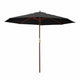 Instahut 3m Outdoor Umbrella Pole Umbrellas Beach Garden Sun Stand Patio Black | Outdoorium