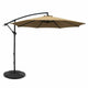 Instahut 3m Outdoor Umbrella w/Base Cantilever Beach Garden Patio Beige | Outdoorium