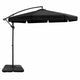 Instahut 3m Outdoor Umbrella w/Base Cantilever Garden Beach Patio Black | Outdoorium