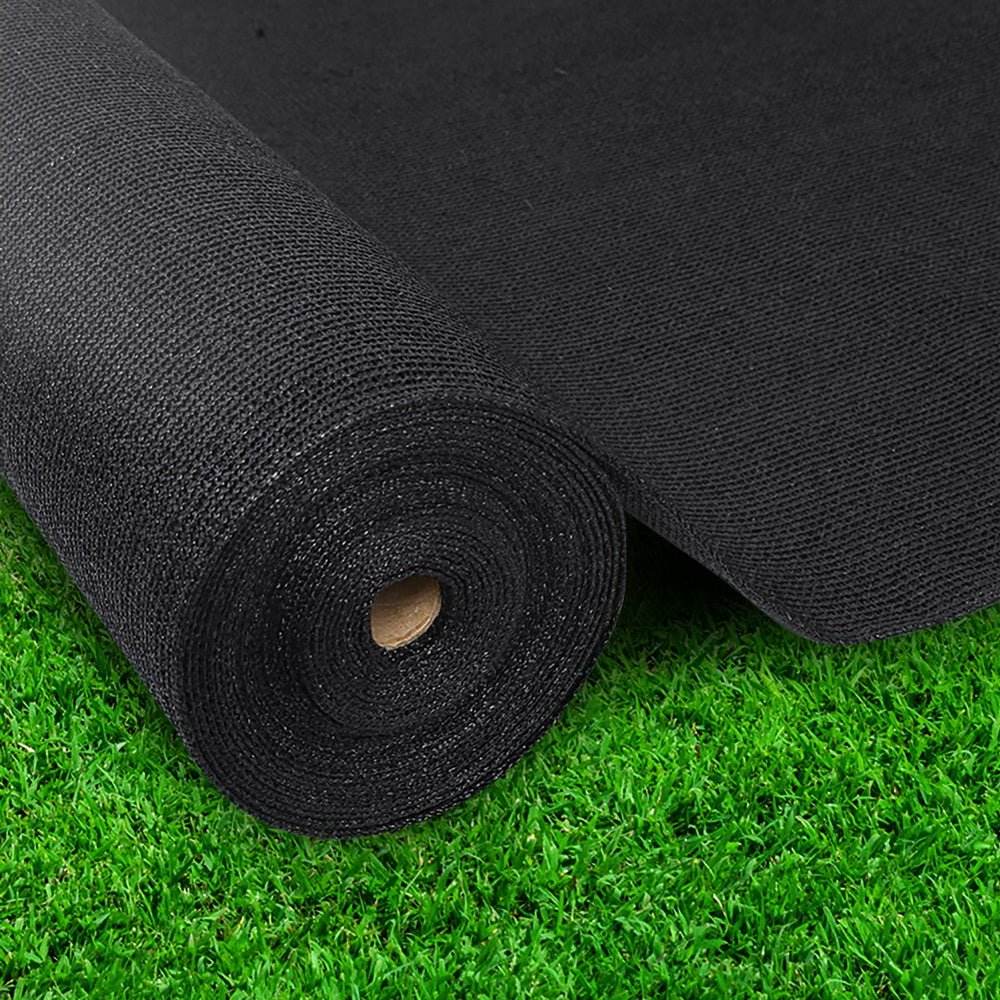 Instahut 50% Shade Cloth 1.83x50m Shadecloth Sail Heavy Duty Black - Outdoorium
