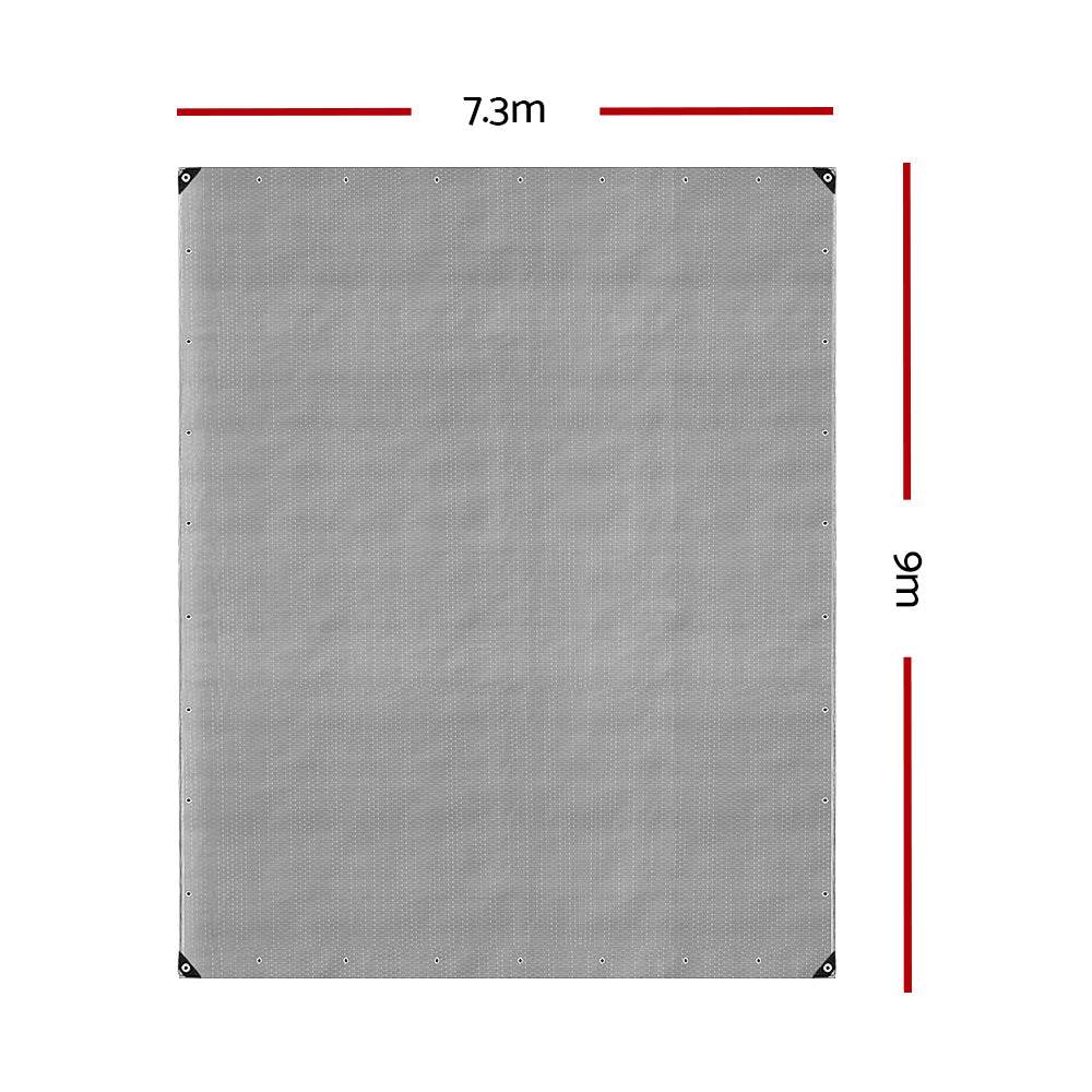 Instahut Tarp Tarpaulin 7.3x9m Canvas Camping Heavy Duty Sun Cover - Outdoorium