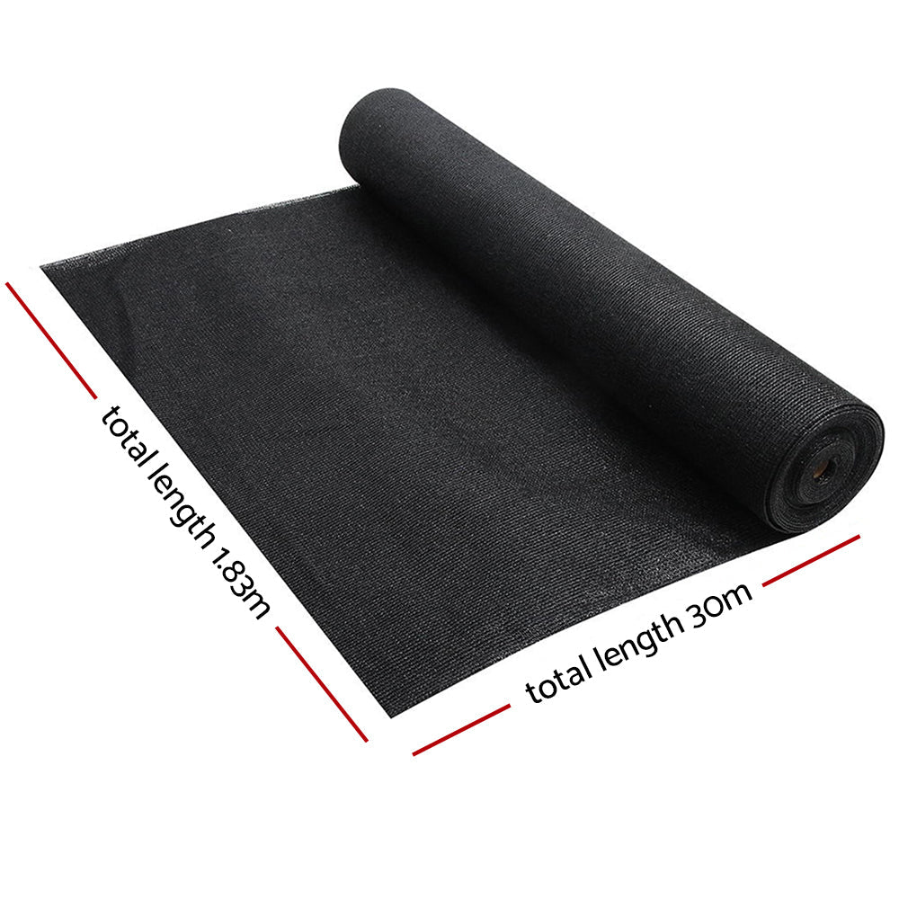 Instahut 90% Sun Shade Cloth Shadecloth Sail Roll Mesh Outdoor 195gsm 1.83x30m - Outdoorium