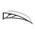 Instahut Window Door Awning Canopy 1mx2m Transparent Sheet Black Plastic Frame | Outdoorium