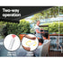 Instahut Retractable Folding Arm Awning Motorised Sunshade 3Mx2.5M Grey | Outdoorium
