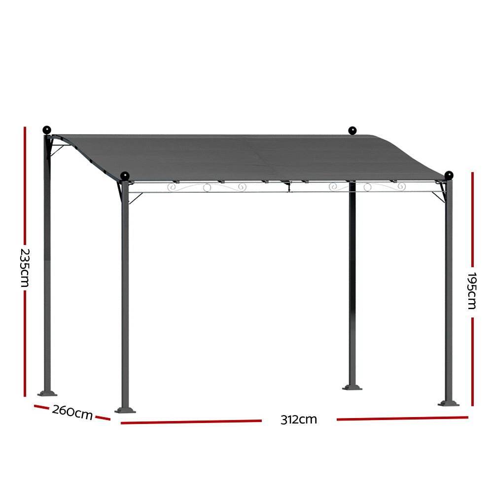 Instahut Gazebo 3m Party Marquee Outdoor Wedding Tent Iron Art Canopy Patio - Outdoorium