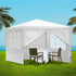 Instahut Gazebo 3x3m Marquee Wedding Party Tent Outdoor Camping Side Wall Canopy Window Panel White | Outdoorium