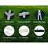 Instahut Gazebo 3x6m Marquee Wedding Party Tent Outdoor Camping Side Wall Canopy 4 Panel Green | Outdoorium