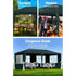 Instahut Gazebo 3x6m Marquee Wedding Party Tent Outdoor Camping Side Wall Canopy 4 Panel Green | Outdoorium