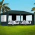 Instahut Gazebo 3x6m Marquee Wedding Party Tent Outdoor Camping Side Wall Canopy 4 Panel Green | Outdoorium