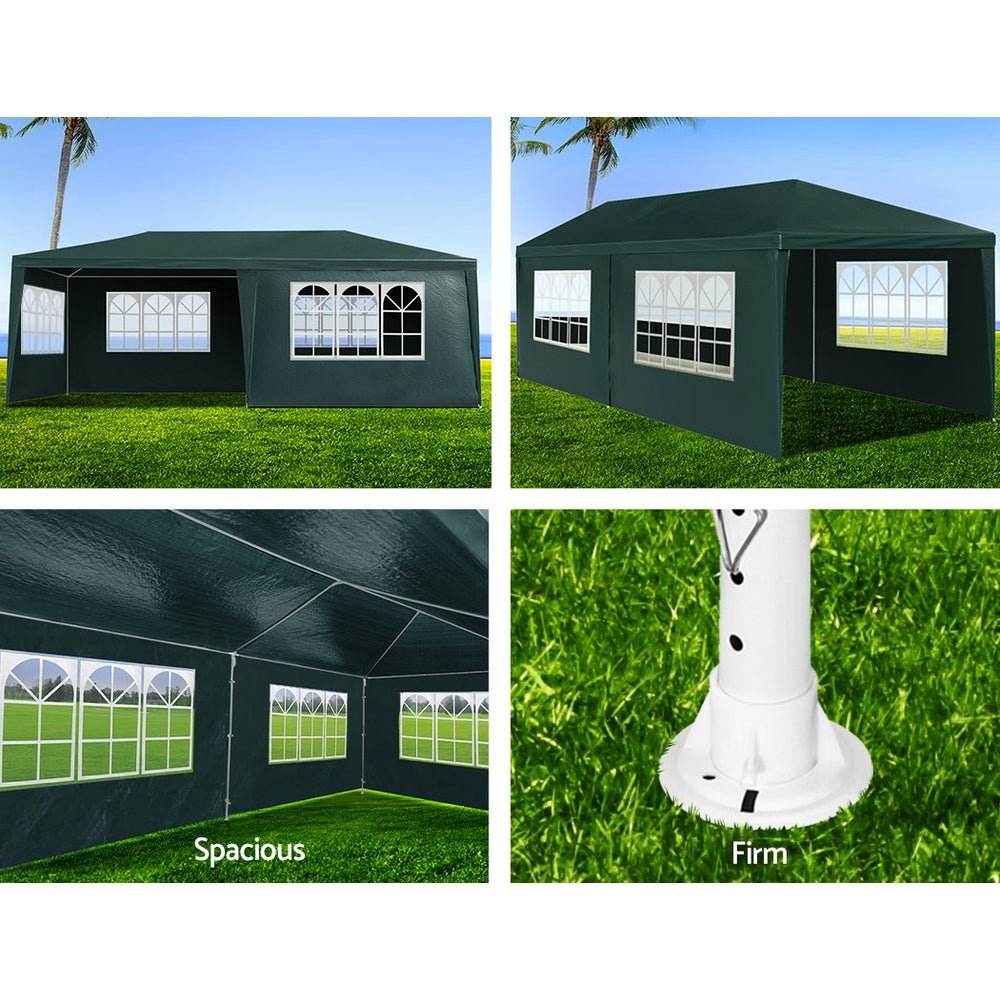 Instahut Gazebo 3x6 Outdoor Marquee Gazebos Wedding Party Camping Tent 4 Wall Panels - Outdoorium