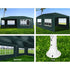 Instahut Gazebo 3x6m Marquee Wedding Party Tent Outdoor Camping Side Wall Canopy 4 Panel Green | Outdoorium